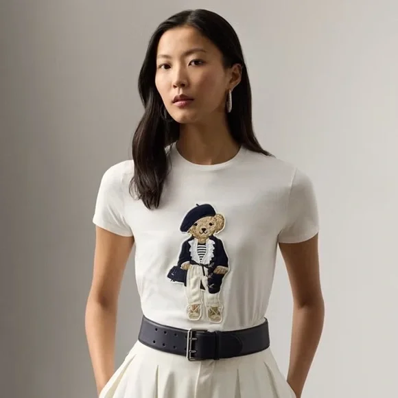Ralph Lauren Collection Pre-Spring 2025 Polo Bear Cotton Tee - Picture 1 of 6